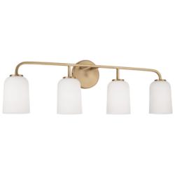 Capital Lawson 32 1/4" Wide Aged Brass 4-Light Bath Light
