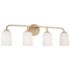 Capital Lawson 32 1/4" Wide Aged Brass 4-Light Bath Light