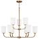 Capital Lawson 32" Wide Aged Brass 9-Light Chandelier