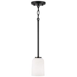 Capital Lawson 5" Wide Matte Black Mini Pendant