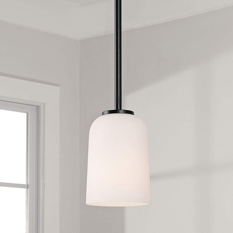 Image 1 Capital Lawson 5" Wide Matte Black Mini Pendant