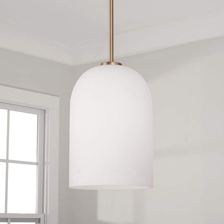 Image 1 Capital Lawson 8 3/4" Wide Aged Brass Mini Pendant
