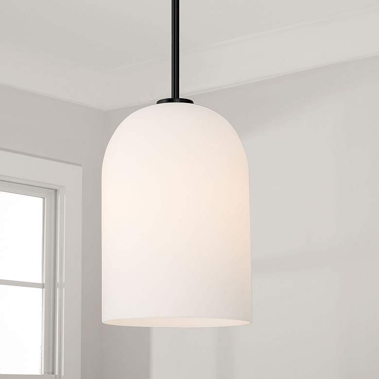 Image 1 Capital Lawson 8 3/4" Wide Matte Black Mini Pendant