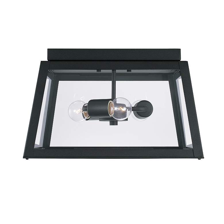 Image 4 Capital Leighton 14 1/2" Wide Black 3-Light Outdoor Ceiling Light more views