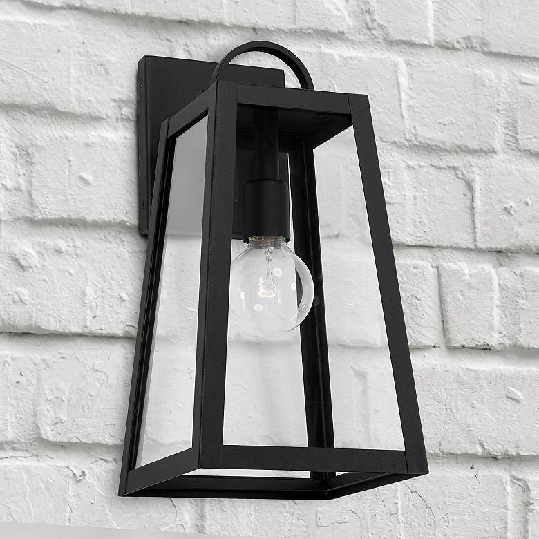 Image 1 Capital Leighton 16" High Black Outdoor Wall Light