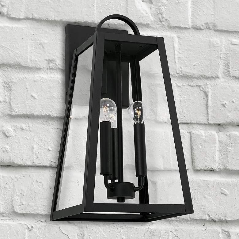 Image 1 Capital Leighton 19 1/2" High Black Outdoor Wall Light