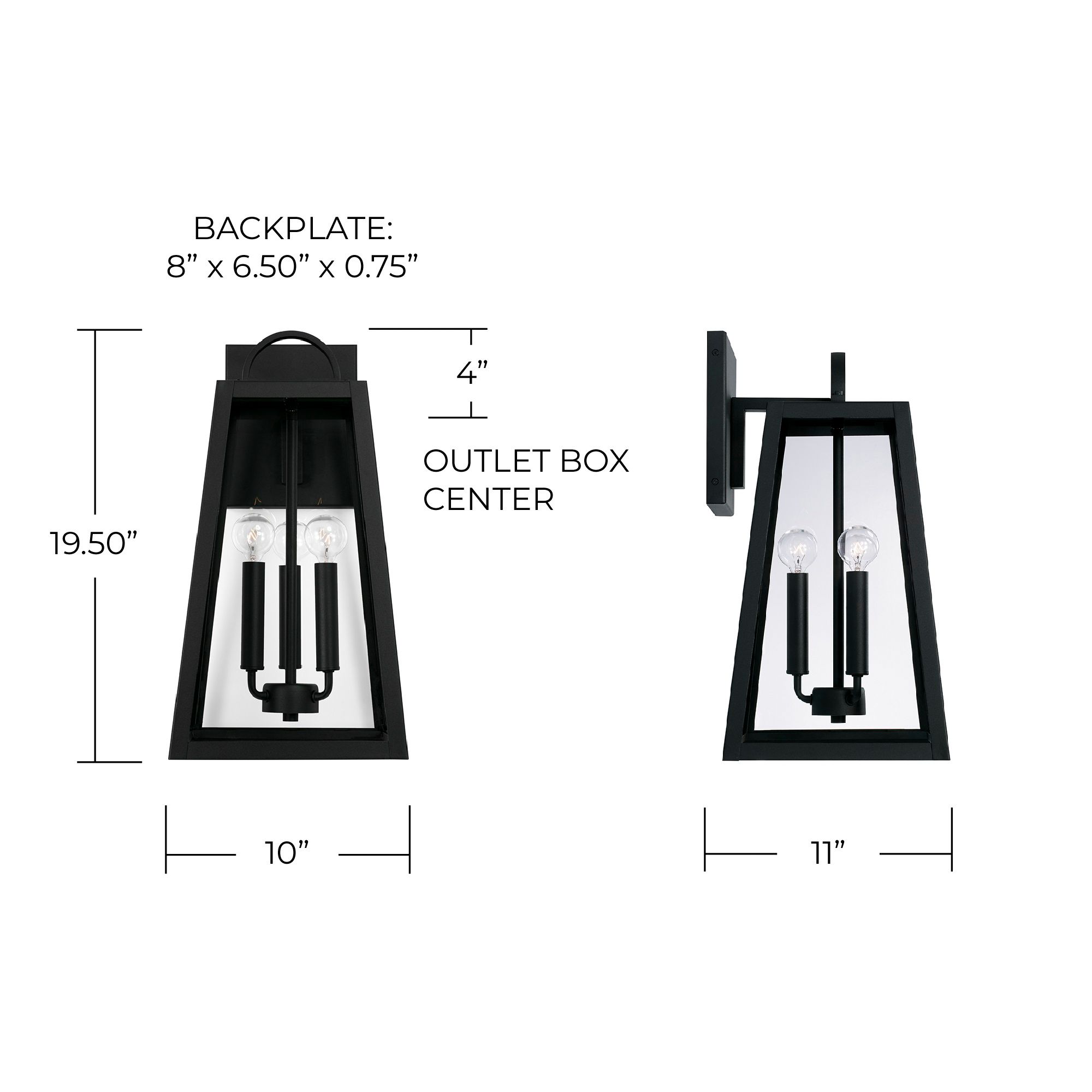 Image 6 Capital Leighton 19 1/2" High Black Outdoor Wall Light more views