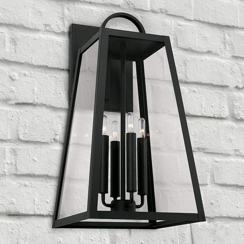 Image 1 Capital Leighton 23 1/4" High Black Outdoor Wall Light