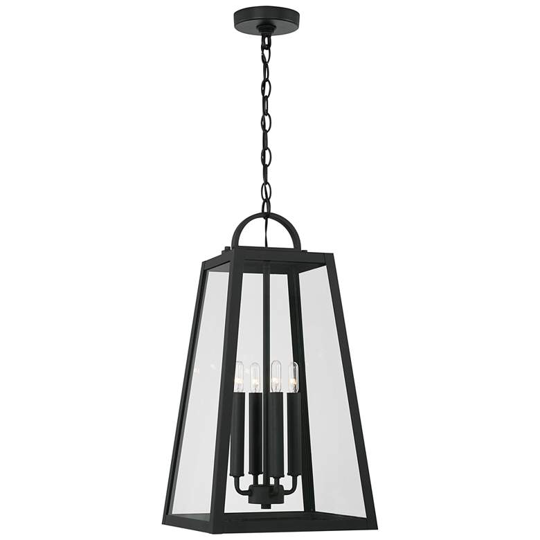 Image 3 Capital Leighton 23 inchH Black Aluminum 4-Light Outdoor Hanging Light more views