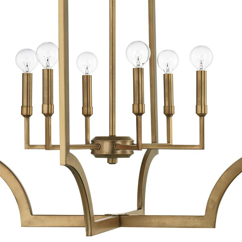 Image 3 Capital Lesley 27 3/4"W Aged Brass 6-Light Foyer Chandelier more views
