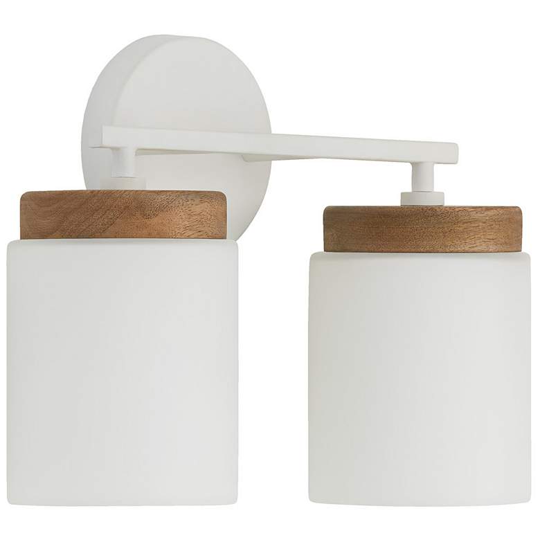 Image 2 Capital Liam 10 1/4" High Matte White 2-Light Wall Sconce