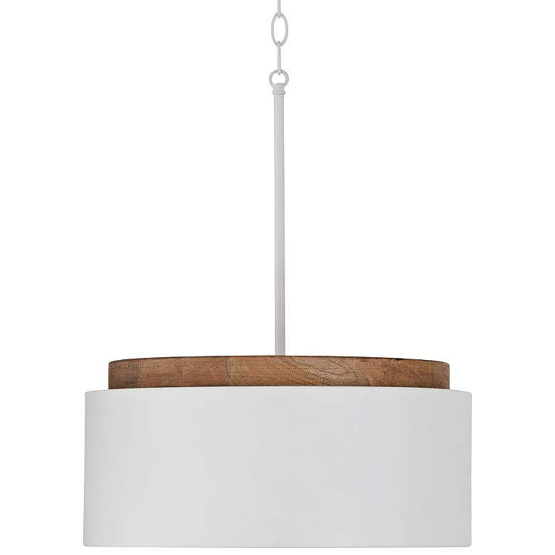 Image 3 Capital Liam 18" Wide White Drum Pendant Light
