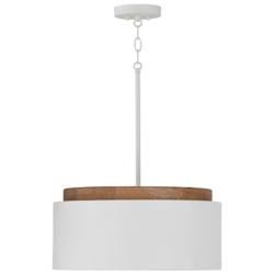 Capital Liam 18" Wide White Drum Pendant Light