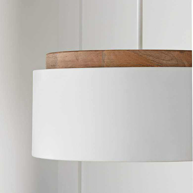 Image 6 Capital Liam 18" Wide White Drum Pendant Light more views