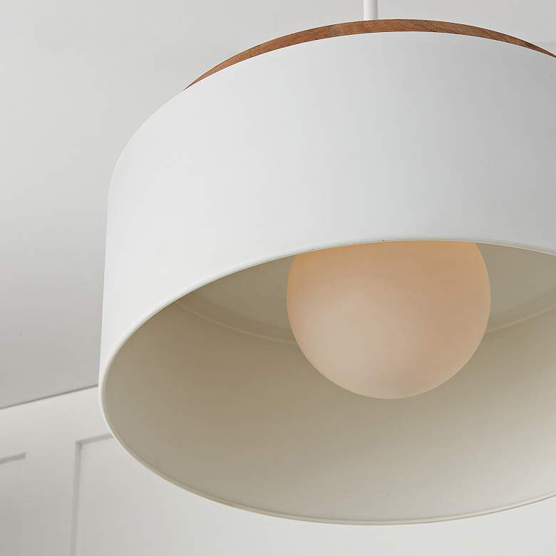 Image 7 Capital Liam 18" Wide White Drum Pendant Light more views