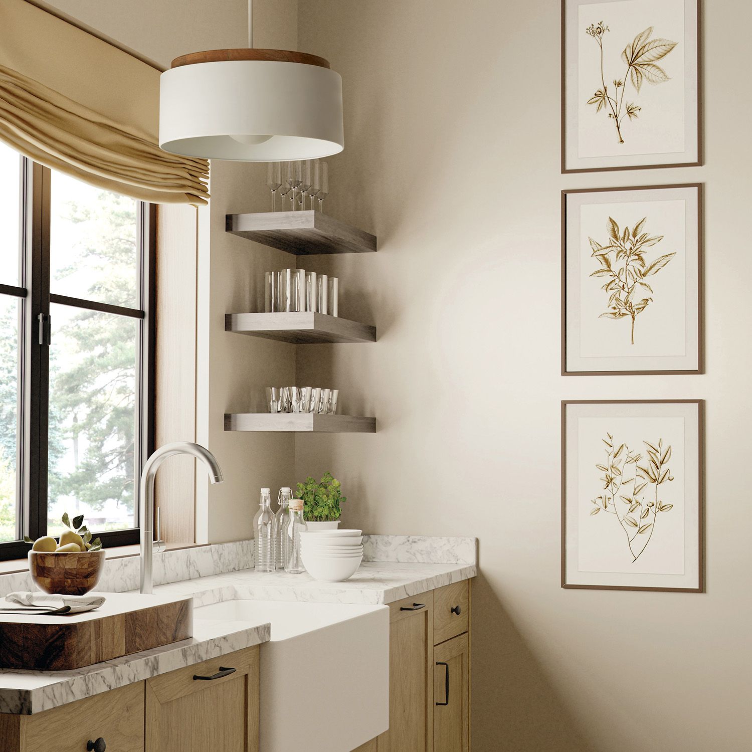 Capital Liam 18" Wide White Drum Pendant Light in scene