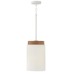 Capital Liam 9" Wide Light Wood and White Mini Pendant