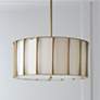 1_Capital Lighitng Bodie 24 1/2" Wide Matte Brass Metal Drum Pendant