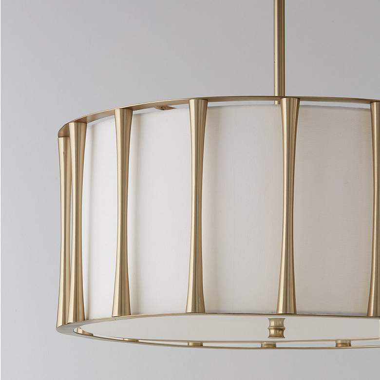 Image 3 Capital Lighitng Bodie 24 1/2" Wide Matte Brass Metal Drum Pendant more views