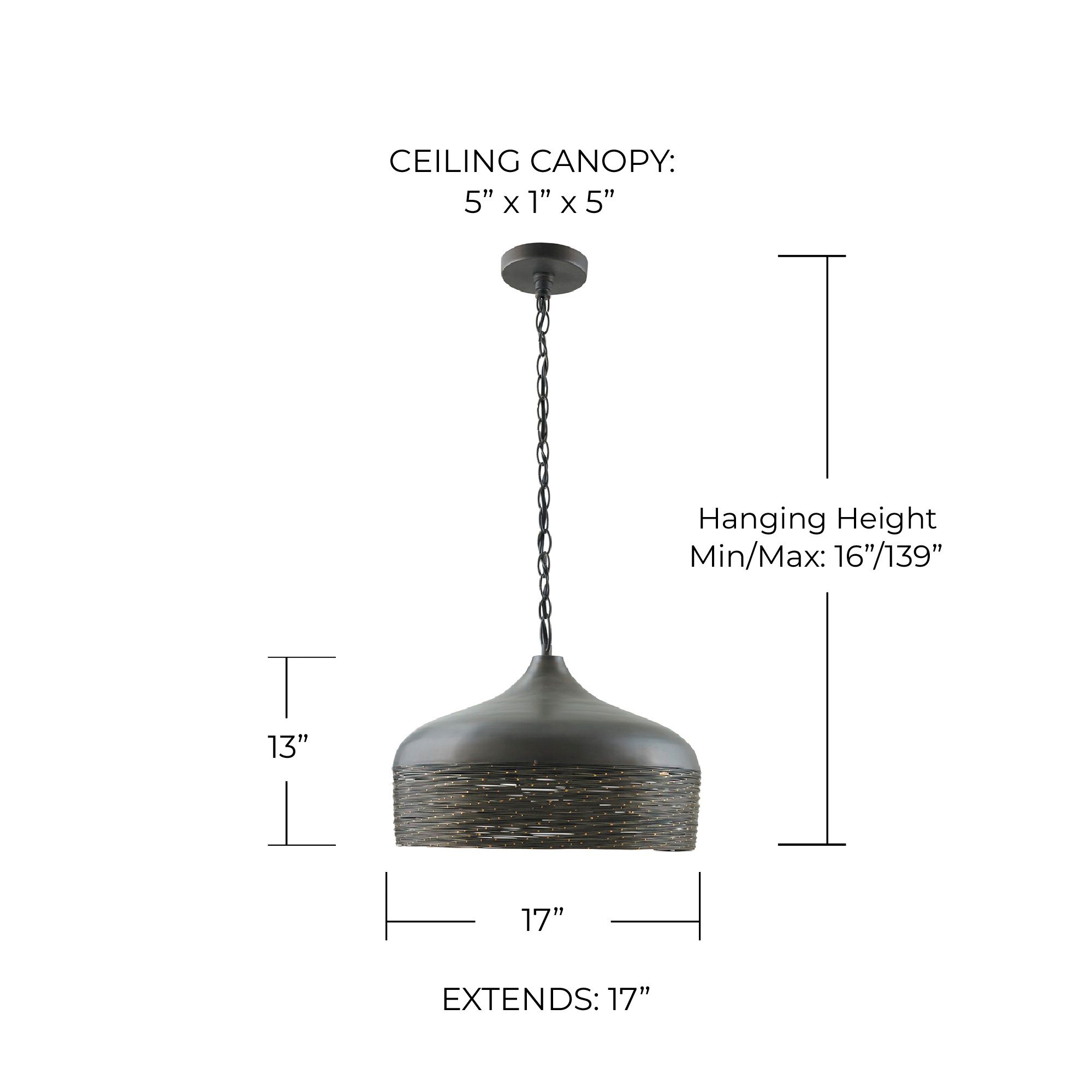 Image 5 Capital Lighting 17" Wide Woven Steel and Gray Iron Pendant Light more views