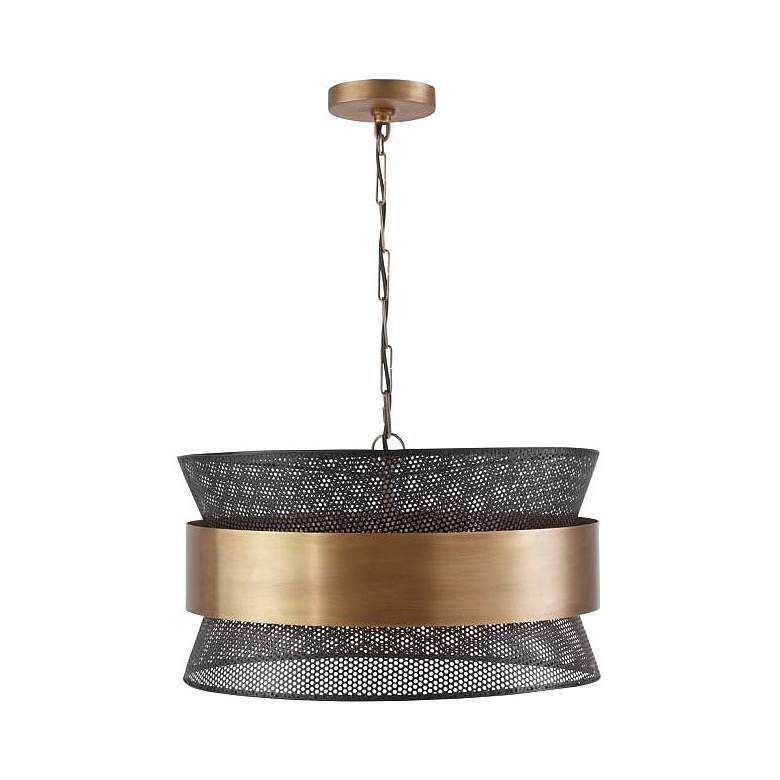 Image 2 Capital Lighting 19 3/4" Patina Brass and Black 4-Light Modern Pendant