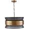 Capital Lighting 19 3/4" Patina Brass and Black 4-Light Modern Pendant