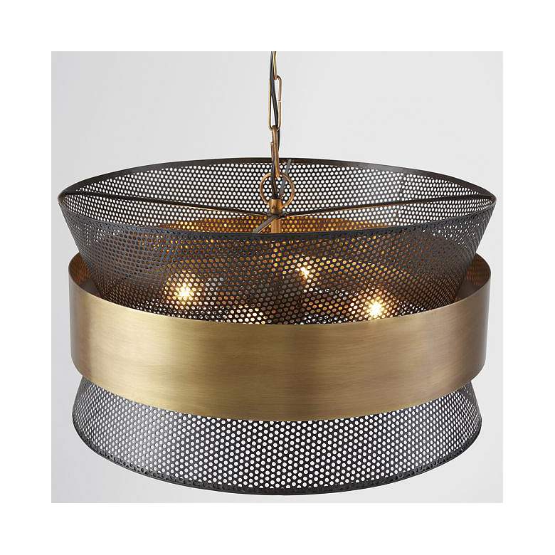 Image 3 Capital Lighting 19 3/4" Patina Brass and Black 4-Light Modern Pendant more views