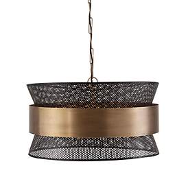 Image5 of Capital Lighting 19 3/4" Patina Brass and Black 4-Light Modern Pendant more views