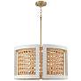 Capital Lighting 24" Wide Handcrafted 4-Light Pendant in Chalk Wash