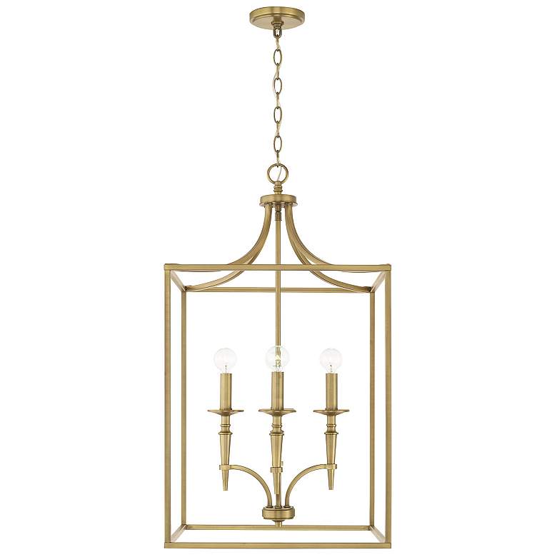 Image 1 Capital Lighting Abbie 17 3/4" Wide Aged Brass Foyer Chandelier