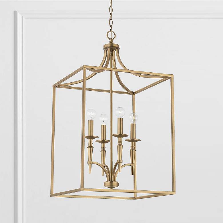 Image 2 Capital Lighting Abbie 17 3/4" Wide Aged Brass Foyer Chandelier more views