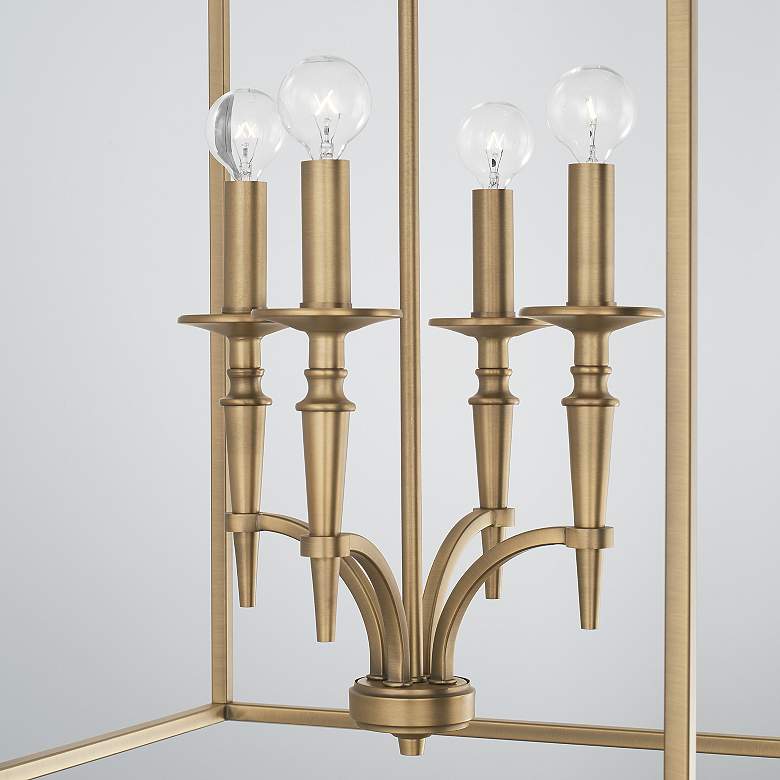 Image 3 Capital Lighting Abbie 17 3/4" Wide Aged Brass Foyer Chandelier more views