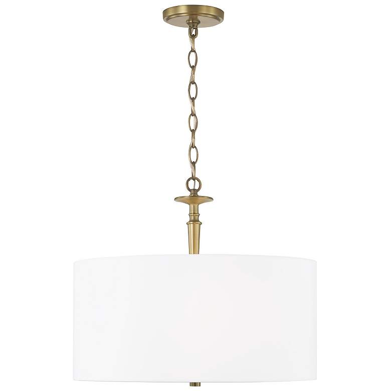 Image 2 Capital Lighting Abbie 3 Light Pendant Aged Brass