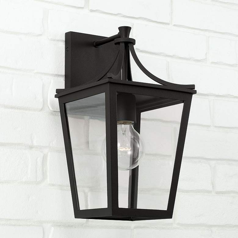Image 1 Capital Lighting Adair 1 Light Outdoor Wall lantern 7.5" Black