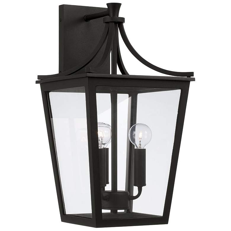 Image 1 Capital Lighting Adair 3 Light Outdoor Wall lantern 10" Black