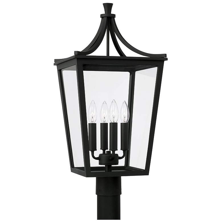 Image 1 Capital Lighting Adair 4 Light Outdoor Post lantern 12" Black