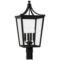 Capital Lighting Adair 4 Light Outdoor Post lantern 12" Black