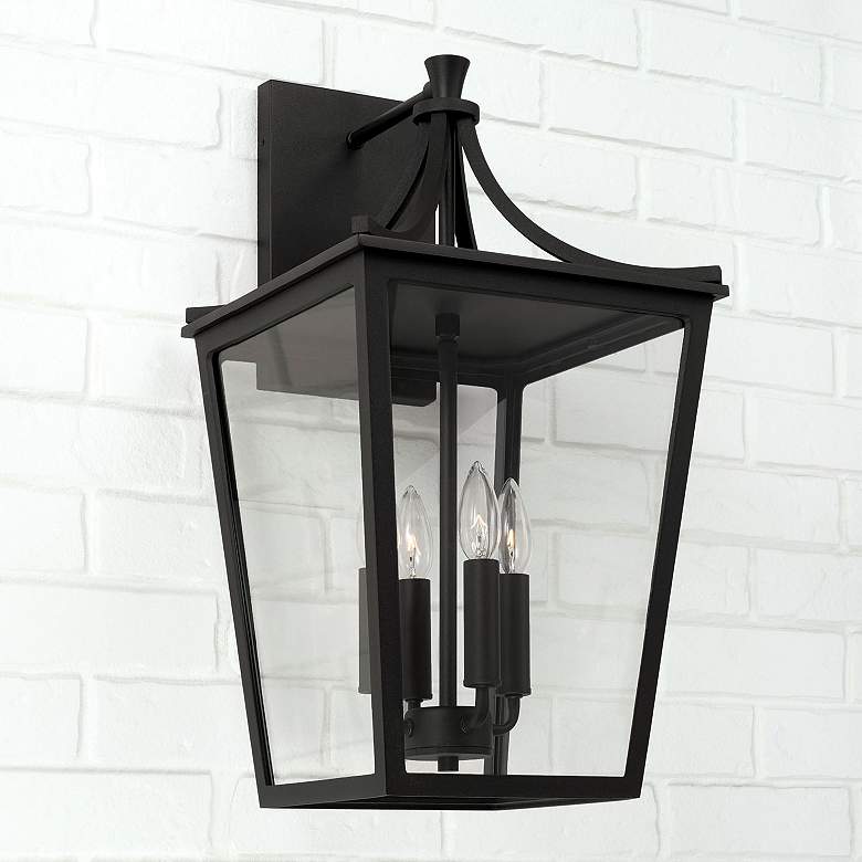 Image 2 Capital Lighting Adair 4 Light Outdoor Wall lantern 12" Black more views