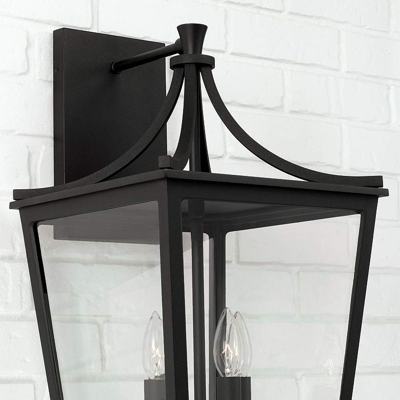 Image 3 Capital Lighting Adair 4 Light Outdoor Wall lantern 12" Black more views