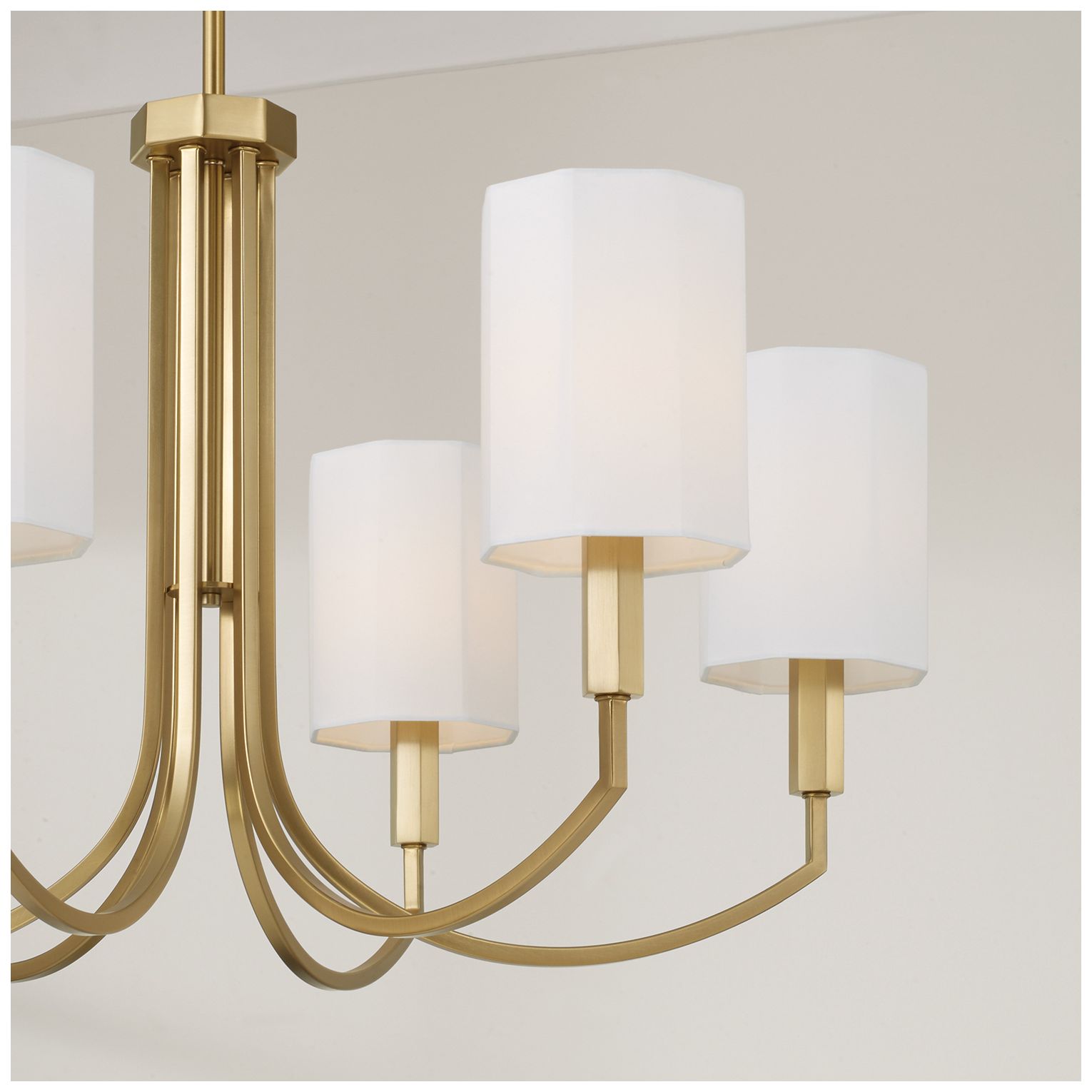 Image 3 Capital Lighting Adrian 6 Light Chandelier 30" Aged Brass more views