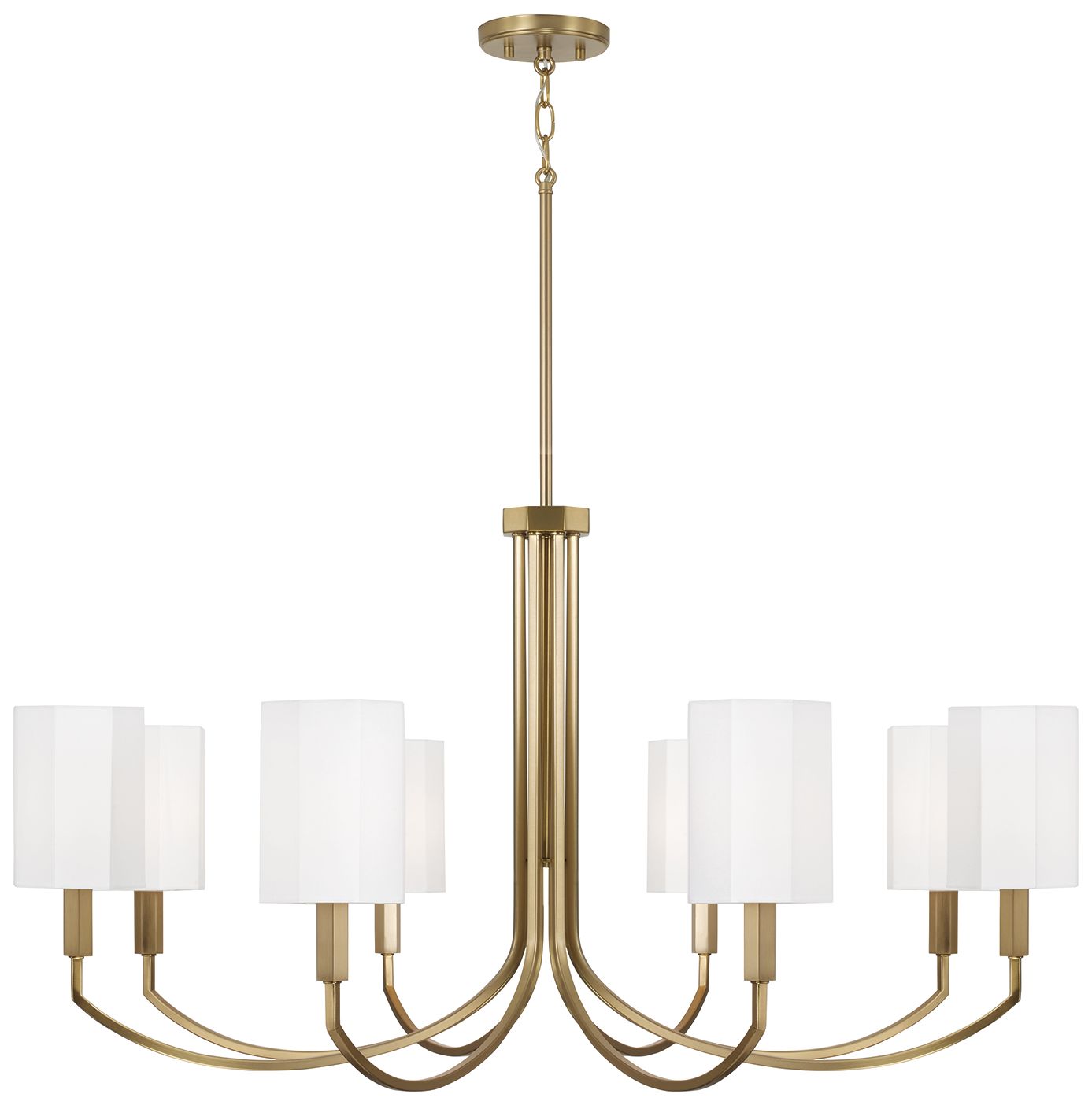 Capital Lighting Adrian 8 Light Chandelier 40" Aged Brass