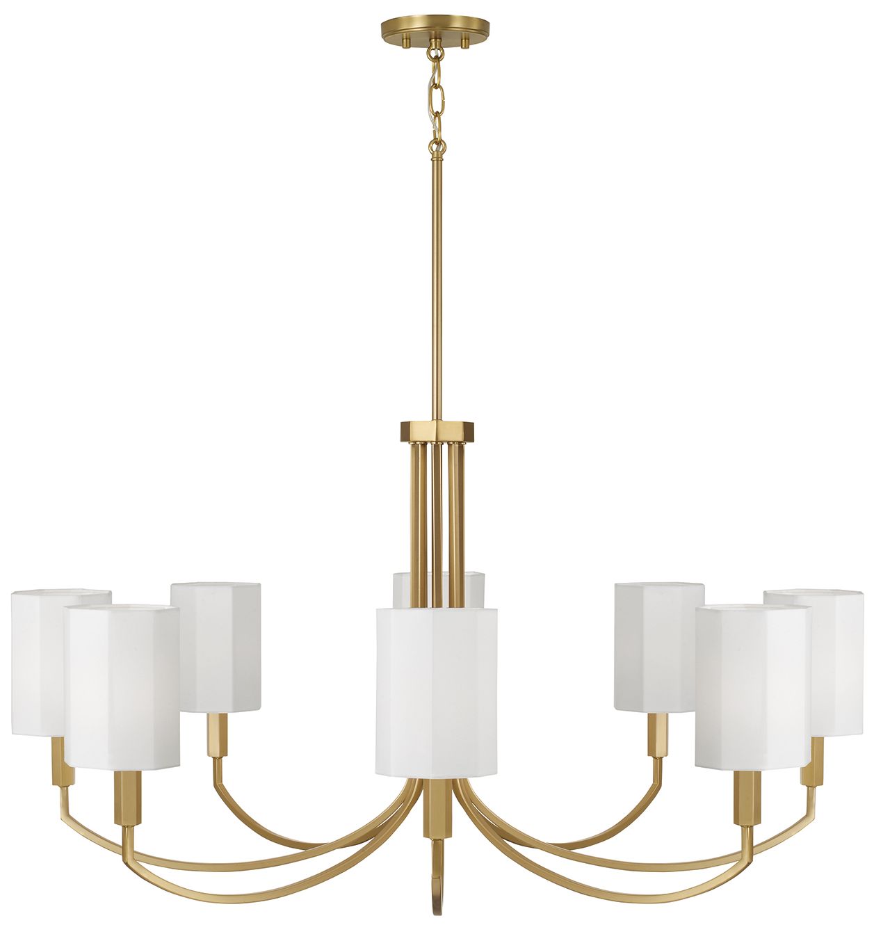 Image 2 Capital Lighting Adrian 8 Light Chandelier 40" Aged Brass more views
