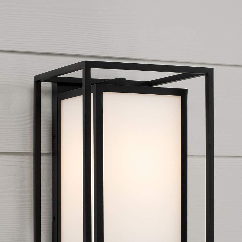Image 3 Capital Lighting Aiden 1 Light Outdoor Wall Lantern 9" Black more views