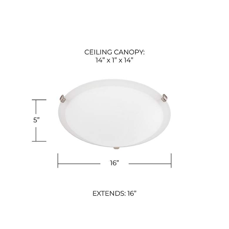 Image 3 Capital Lighting Alan 16" Wide 3-Light White Finish Modern Flush Mount more views