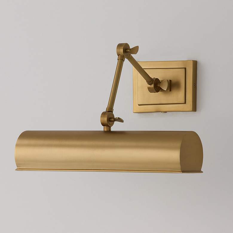 Image 1 Capital Lighting Alastair 1 Light Sconce 16" Aged Brass