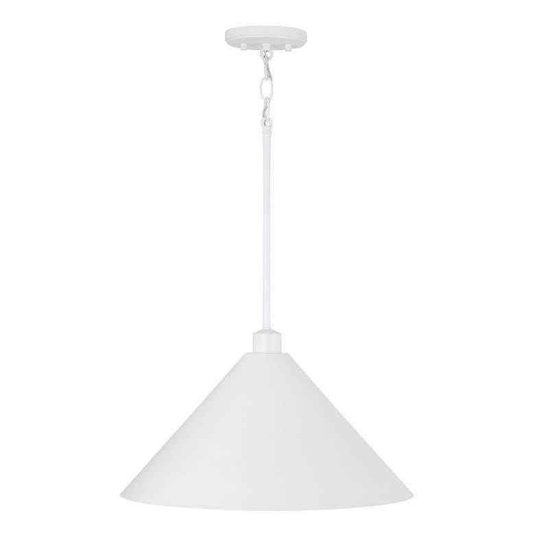 Image 4 Capital Lighting Alden 1 Light Pendant Matte White more views