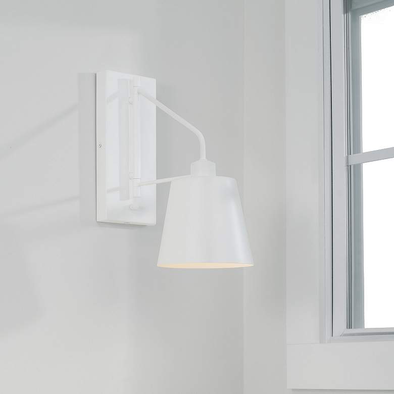 Image 6 Capital Lighting Alden 1 Light Sconce Matte White more views