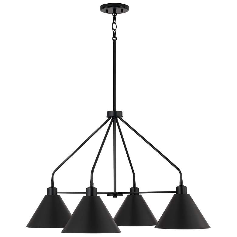 Image 2 Capital Lighting Alden 4 Light Chandelier Matte Black