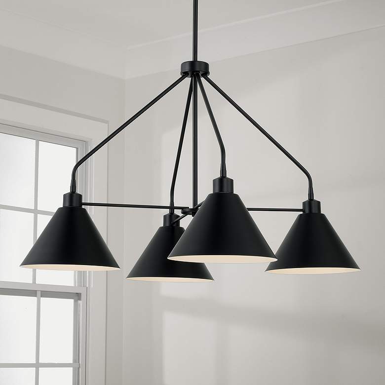 Image 1 Capital Lighting Alden 4 Light Chandelier Matte Black