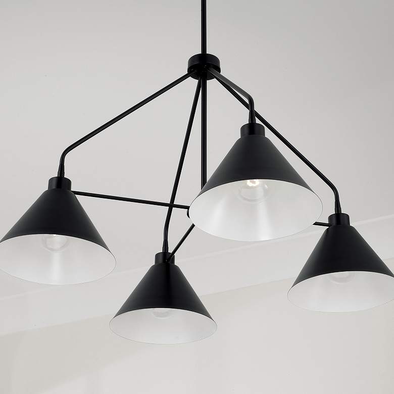 Image 3 Capital Lighting Alden 4 Light Chandelier Matte Black more views